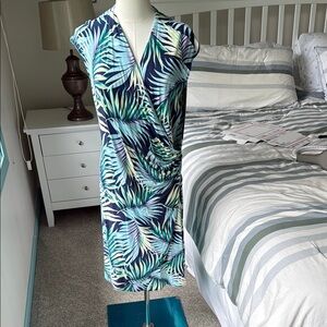 Tommy Bahama Blue and Green Tropical Dress